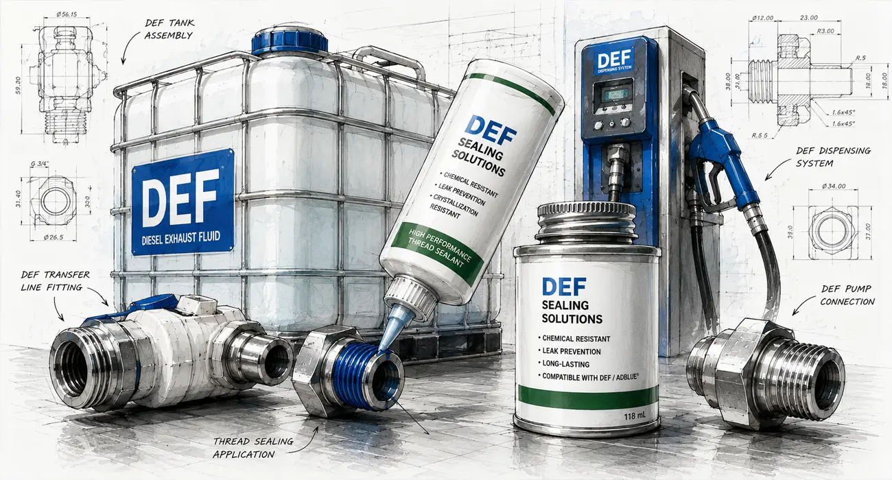 Diesel Exhaust Fluid | DEF Compatible Thread Sealants & Engineered Sealing Products